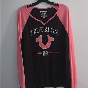 COPY - Women’s True Religion Baseball Long sleeve…